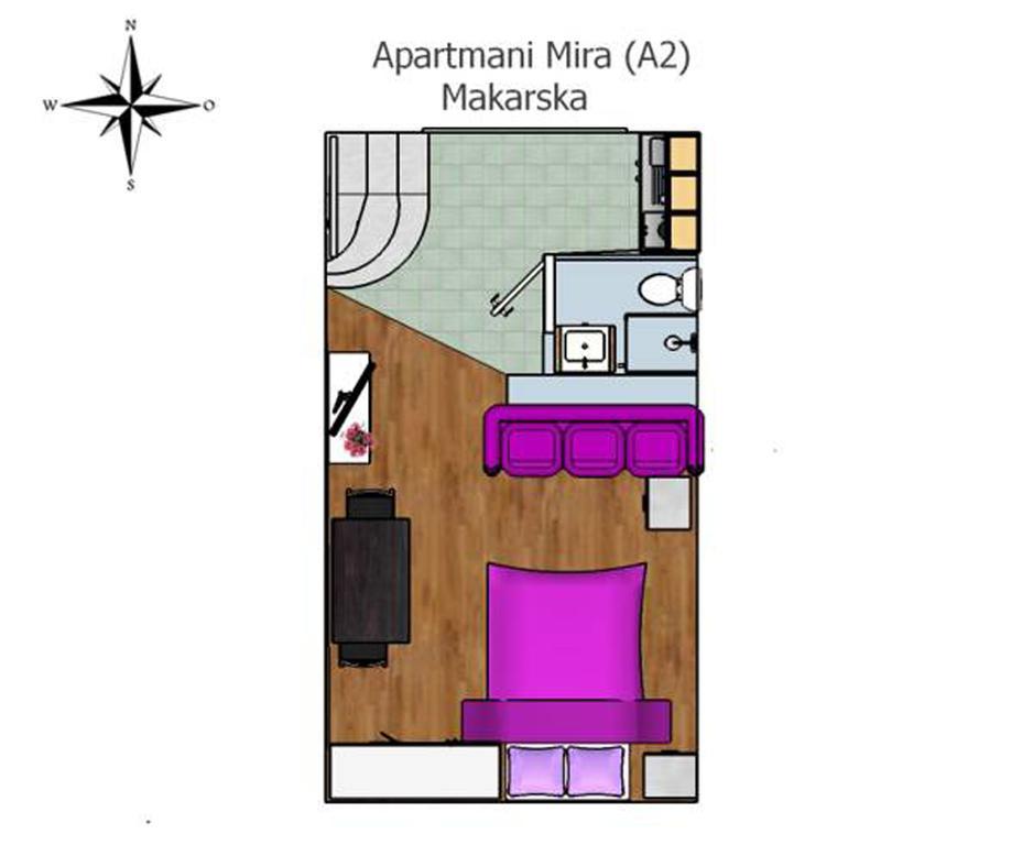 Apartments Mira Makarska Rom bilde
